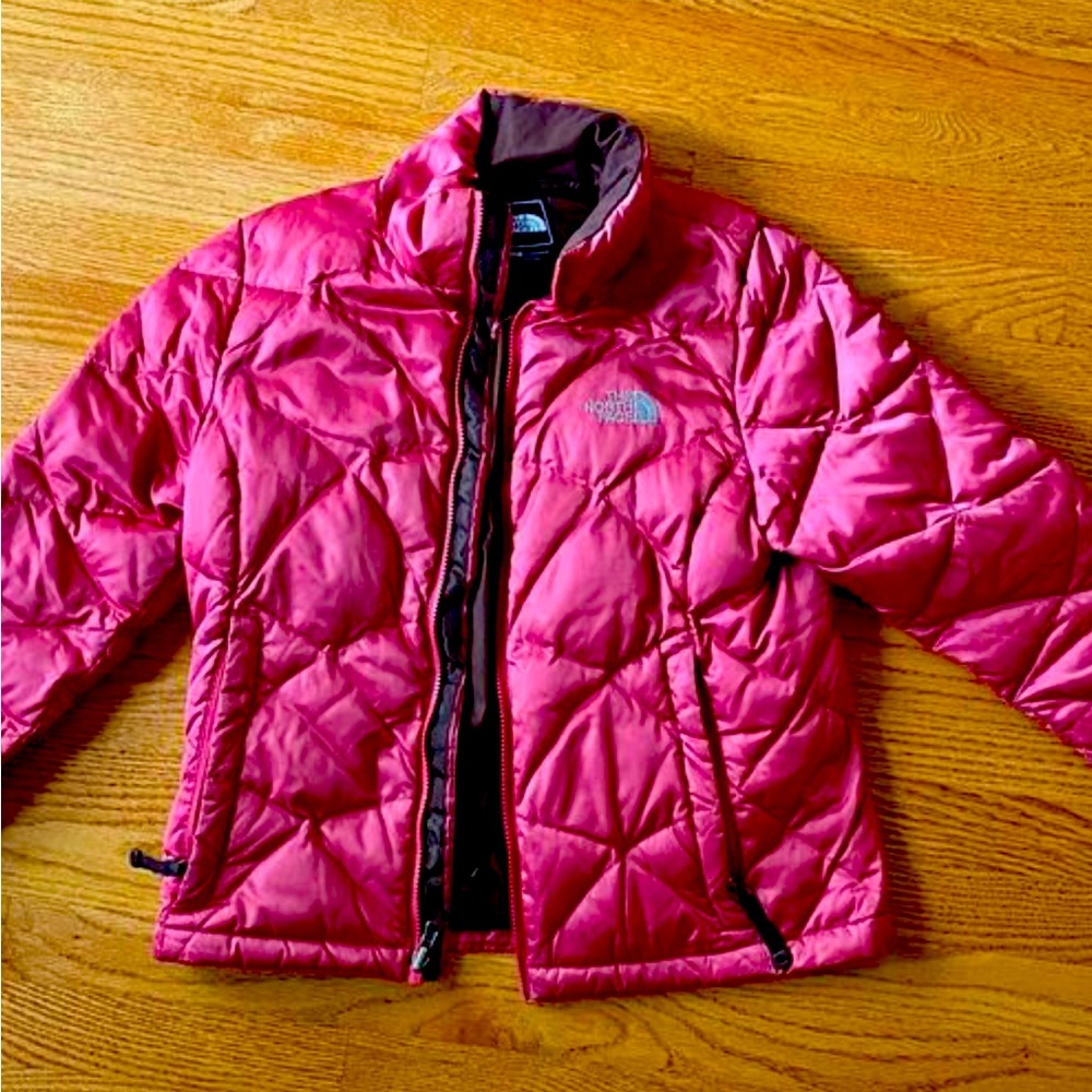 Burgundy North face jacket